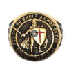 "Put On The Whole Armor Of God" Cross Knight Protect Gold-Color Ring