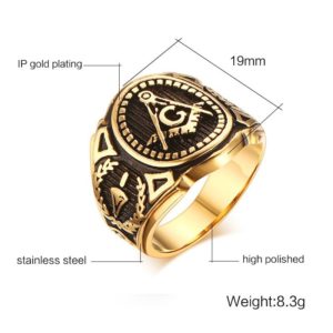 Gold Masonic Ring 1