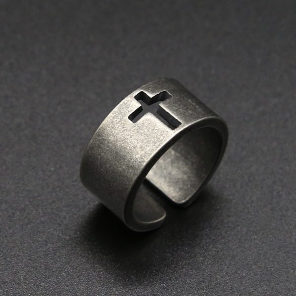 Steel Christian Ring 5