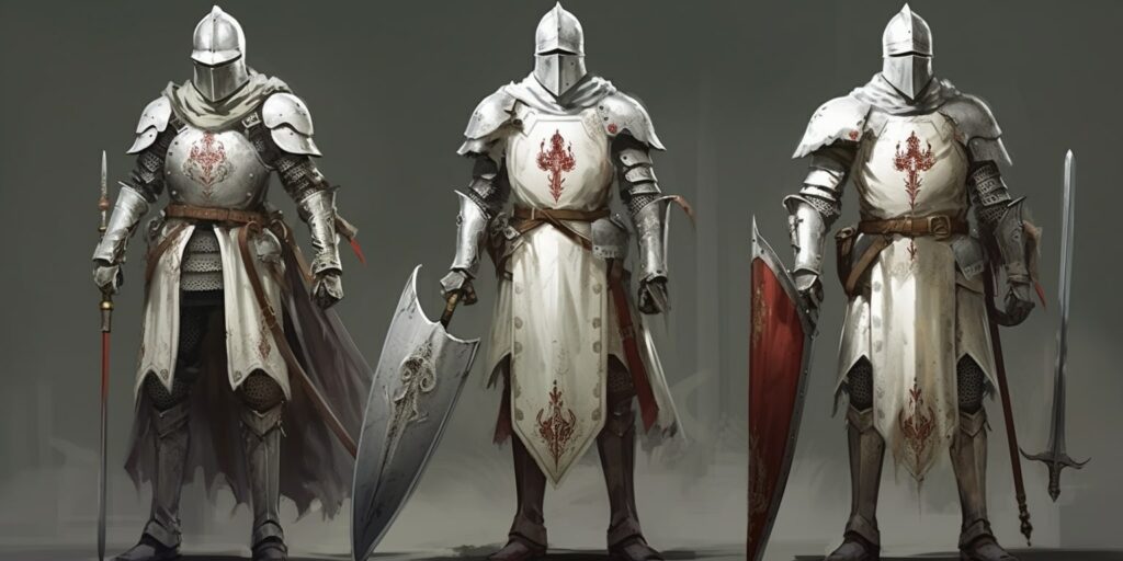 the white knights - medieval