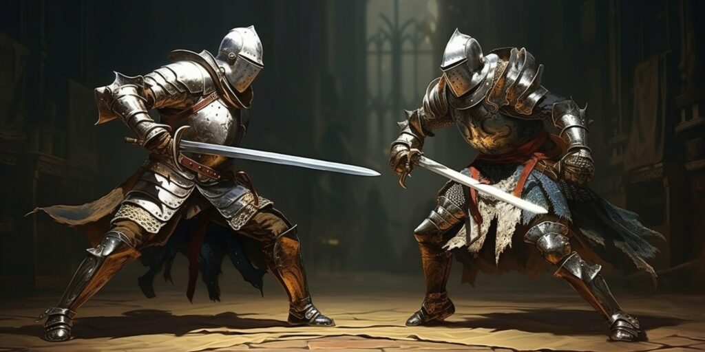 two_knights_sword_practice
