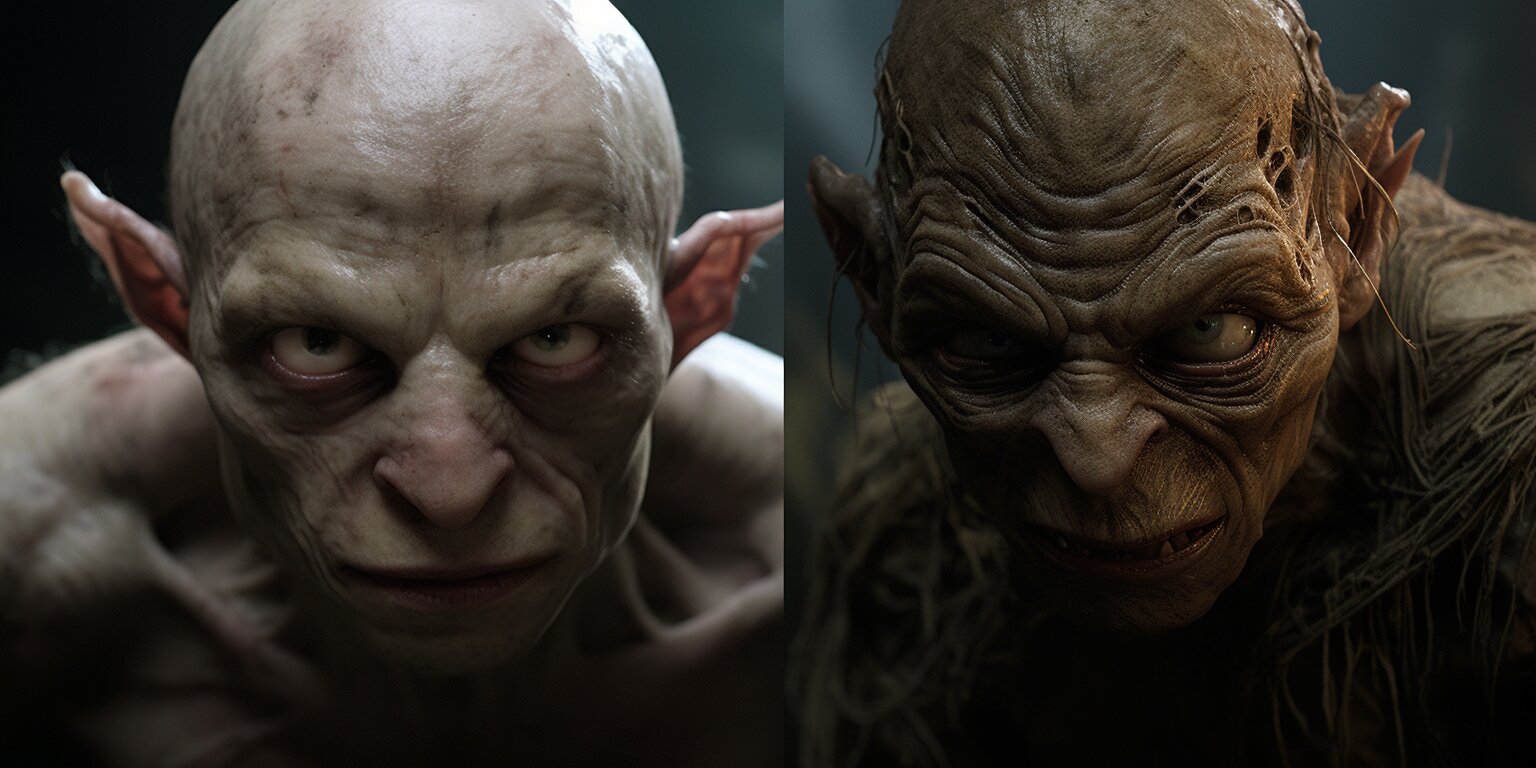 Gollum - The Lord of The Rings vs The Hobbit 