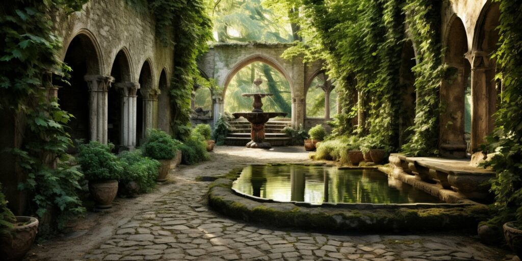 Explore the Tranquility of a Medieval Monastery Garden