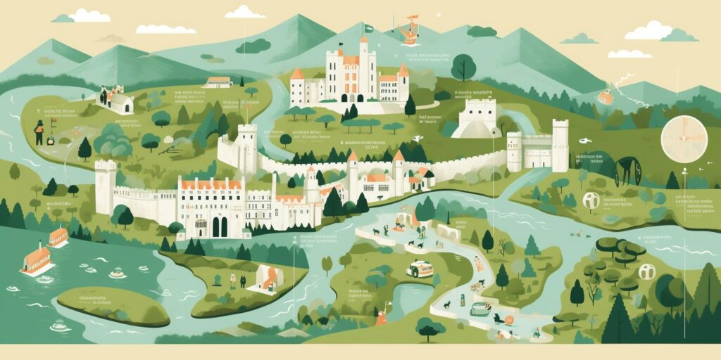 map of castles in wales